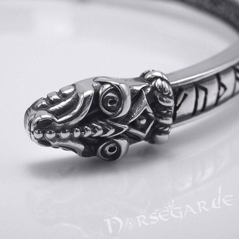 Buy Amazing Details on Our Dragon .925 Silver Torc Bangle Bracelet Handmade  Pagan Viking Arm Ring Nordic Norse Thor Odin Online in India - Etsy